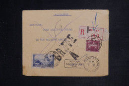 FRANCE - Enveloppe En Recommandé De Paris Pour Paris En 1938 Et Retour à L'envoyeur - L 152976 - 1921-1960: Modern Tijdperk