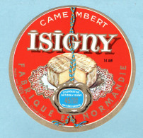 Fromage - étiquette De Camembert Isigny Au Lait Cru - Fabriqué à Isigny Sur Mer - état Neuf - Käse