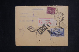 FRANCE - Enveloppe En Recommandé De Paris Pour Paris En 1938 Et Retour à L'envoyeur - L 152978 - 1921-1960: Moderne