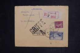 FRANCE - Enveloppe En Recommandé De Paris Pour Paris En 1938 Et Retour à L'envoyeur - L 152979 - 1921-1960: Modern Tijdperk