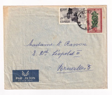 Lettre Élisabethville 1963 Lubumbashi Congo Belge Bruxelles Belgique Par Avion - Brieven En Documenten