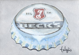 E6-124 Litografía Cerveza Becks Germany. The Elysian Collection. - Publicité