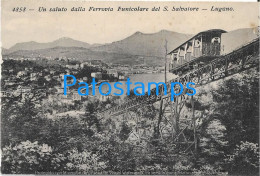 229647 ITALY LUGANO TRAIN FUNICOLARE S. SALVATORE POSTAL POSTCARD - Altri & Non Classificati