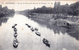 92 -  PUTEAUX -  Vue Sur La Seine Prise Du Pont De Puteaux - Buvette Flottante - Puteaux