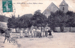 45 - Loiret -  ECHILLEUSE - La Place - L'eglise - La Mairie - Autres & Non Classés