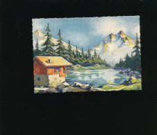 Art Peinture - Paysage Montagne Chalet  Neige - Ed André Grenoble - Signée RJ - Malerei & Gemälde