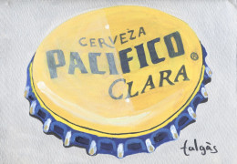 E6-133 Litografía Cerveza Pacifico Clara México. The Elysian Collection. - Publicité