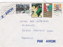 Côte D'Ivoire --1985 --lettre D'ABIDJAN Pour MAINCY-77 (France)..tps Divers Sur Lettre..cachet  14-4-1984 - Ivory Coast (1960-...)