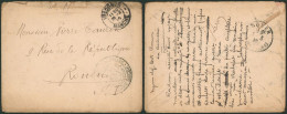 Guerre 14-18 - Lettre En S.M. (correspondance Privée) Expédié De Valognes > ROuen / Texte Au Verso - Belgische Armee