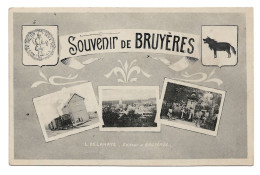 BRUYERES ET MONTBERAULT Souvenir De BRUYERES - Horaires  1909 Service été - Ligne De LAON à NOUVION LE VINEUX CHEMIN FER - Andere & Zonder Classificatie