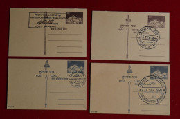 Lot 4 Nepal Everest Stationery Special Cancel  Mountaineering Himalaya Escalade Alpinisme - Mountains