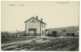 Lugny - La Gare (animation, Wagon En Gare Et Arrivée Du Train) Pas Circulé - Other & Unclassified