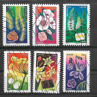 France 2022  Oblitéré -  Autoadhésif   N° 2134 - 2136 - 2137 - 2138 - 2139 - 2140 -    "  Fleurs Et Douceurs  " - Used Stamps