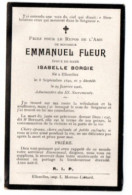 Ellezelles  1840 - 1906 , Emmanuel Fleur - Obituary Notices