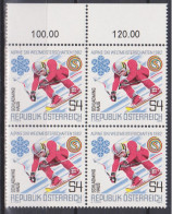 1982 , Mi 1695 ** (5) - 4er Block Postfrisch -  Alpine Skiweltmeisterschaften - Schladming / Haus - Neufs