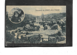 63-SAINT-NECTAIRE- Une Vue Generale Du Village-Portrait De " Paysanne " En Medaillon - Saint Nectaire