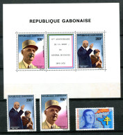 Thème Général De Gaulle - Gabon Yvert BF 37 + 240/241 + 288 Neufs Xxx  - DG 91 - De Gaulle (Général)