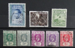 Lot De 8 Timbres Ceylan - Asia (Other)