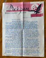 MERZAN MERZANI & ZANOBI MILANO - DOLCIUMI E AFFINI Con AQUILA IN VOLO  - LUNGA LETTERA PUBBLICITARIA DEL 15/6/1942 - Advertising