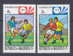 1974 Maldive Islands 523-524 1974 FIFA World Cup In Munich - 1974 – Allemagne Fédérale