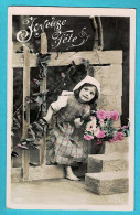 * Fantaisie - Fantasy - Fantasie (Enfant - Child - Kind) * (UDD Sazerac Paris 202) Joyeuse Fête, Girl, Fille, Fleurs - Abbildungen