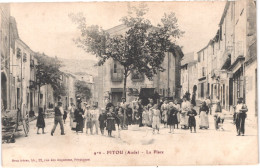 FR11 FITOU - Brun 976 - édition Brun Frères Perpignan - La Place - Animée - Belle - Altri & Non Classificati