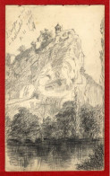 46  L OUYSSE  AU PIED DE BELCASTEL  -  DESSIN SUR PAPIER  1911 - Dessins