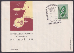 .Yugoslavia, 1963-07-15, Croatia, Primošten, Esperanto, Special Postmark & Cover - Autres & Non Classés