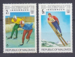 1976 Maldive Islands 634,637 1976 Olympic Games In Innsbruck - Hiver 1976: Innsbruck