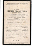 Ellezelles 1870 - Saint Sauveur , Henri Machtens , Docteur En Médecine - Overlijden