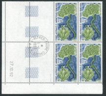 TAAF - N°175 / 178 - FAUNE - 4 BLOCS DE 4 - COIN DATE - OBLITERES EN MARGE - ALFRED FAURE CROZET - Used Stamps