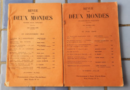 2 Revues Deux Mondes Buloz Arsonval Présidents USA Londres Condé Theil Pléiade Oflag 15 11 1941 15 05 42 - Historia