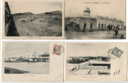 DJIBOUTI Lot 4 CP * La Frontière / La Mosquée / Place Ménélik / Village Européen ( Pionnière Voyagé 1905 ) - Djibouti