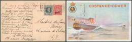 EP Au Type Carte Paquebot "Ostende-Douvres" (SBEP N°18b) + N°193 Expédié De Bruxelles (1925) > Ville - Tarjetas Transatlánticos