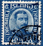 Island 1921 40 øre King Christian Cancelled - Used Stamps