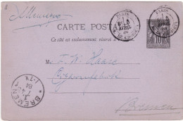 FRANCIA - INTERO POSTALE -VIAGGIATO - VIAGGIATO - 1884 - Sonstige & Ohne Zuordnung