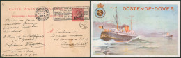 EP Au Type Carte Paquebot "Ostende-Douvres" (SBEP N°19b) Expédié De Bruxelles (1924) > Anderlecht - Liner Cards