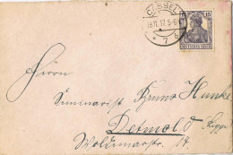 55255. Carta CASSEL (Alemania Reich) 1917. Stamp Walkiria - Lettres & Documents