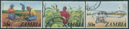 Zambia 1975 SG235-237 Ground Nuts Tobacco And Royal Flying Doctor (3) FU - Zambie (1965-...)