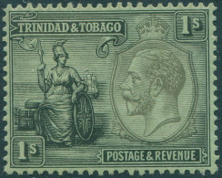 Trinidad & Tobago 1922 SG227 1s Black On Green KGV Britannia MH - Trinidad Y Tobago (1962-...)