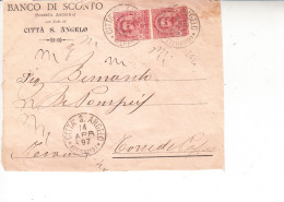 ITALIA  1897 -  Lettera Da Città S.Angelo A Torre  Di Passeri (con Documento Interno) - Marcofilie