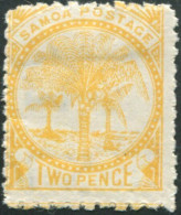 Samoa 1895 SG59 2d Pale Yellow Palm Tree MH - Samoa (Staat)