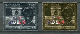 Thème Général De Gaulle - Guyana Yvert 2492 2493 Sur Or Et Argent Neufs Xxx   - DG 96 - De Gaulle (General)