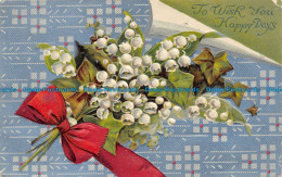 R160462 Greetings. To Wish You Happy Days. Flowers. B. B. London. 1916 - Sonstige & Ohne Zuordnung