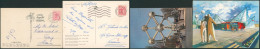 Lion Héraldique - Lot De 2 CPSM + 1F : Deux Types De Cachet Mécanique "Bruxelles-Brussel / Expo 1" (1958, Expo) - 1951-1975 Heraldic Lion