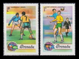 1974 Grenada 575-576 1974 FIFA World Cup In Munich - 1974 – Allemagne Fédérale