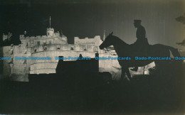 R160481 Old Postcard. Castle And Horse Guard. By Night - Monde