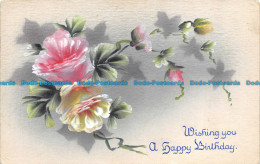 R159182 Greetings. Wishing You A Happy Birthday. Flowers. 1910 - Monde