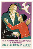 Espagne. Carte Pour La Caisse De Pension Et D'Epargne Vieillesse. Oeuvre D'hommage à La Vieillesse - Werbepostkarten
