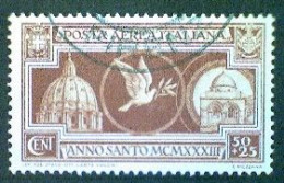 Italy, Scott #CB1, Used (o), 1933 Holy Year, Saint Peter's And Dove, Orange Brown, (50+25) Cts - Airmail